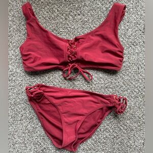 Women’s Large Red Bikini Set